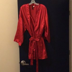 Satin Bathrobe and Slip Set